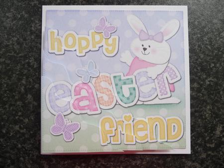 Hoppy Easter Friend Easter Bunny Girl Felties Wavy Corner by Jennie Ingersent