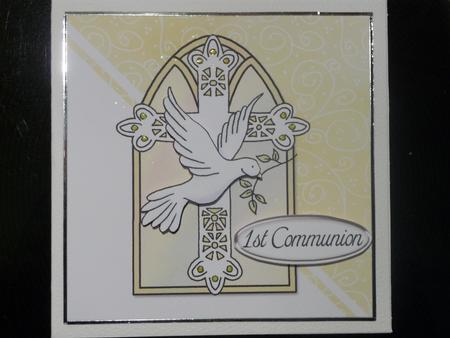 Christening/confirmation Quick Card with Decoupage by Jennie Ingersent
