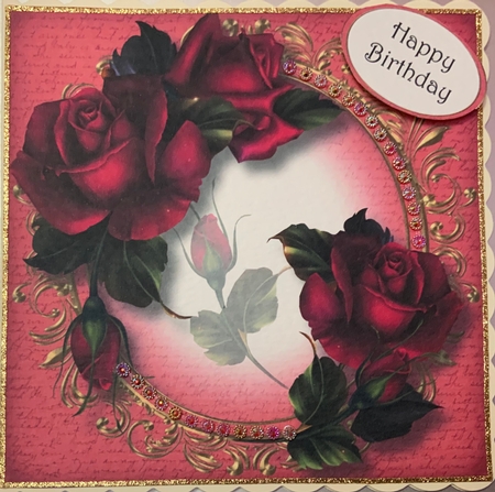Autumn Flame Pink Roses 8x8 by Jennie Settle