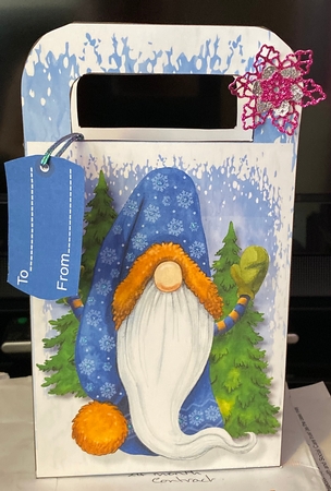 Lovely Blur Gnome Gift Bag  by Jennie Settle
