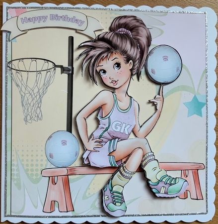 8x8 Netball girl revised mini kit 1 by Jennie Settle