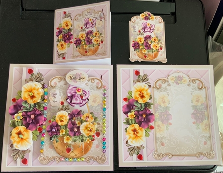 Pansy Basket Mini Page Kit by Jennie Settle