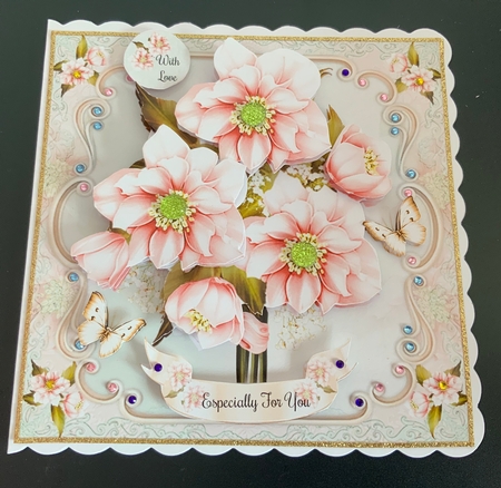Pink Floral Bouquet Mini Page Kit by Jennie Settle