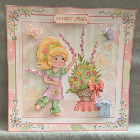 Florist Decoupage 7x7ins Topper by Jennie Settle