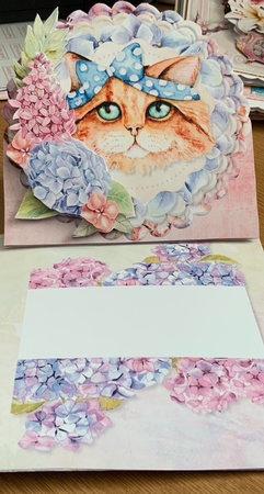 The Cats Whiskers 2 Danger in the Hydrangeas 6x6 Cards by Jennie Settle