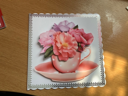 Floral Teacup & Saucer Decoupage Sheet - Dubarry Roses by Jennie Settle