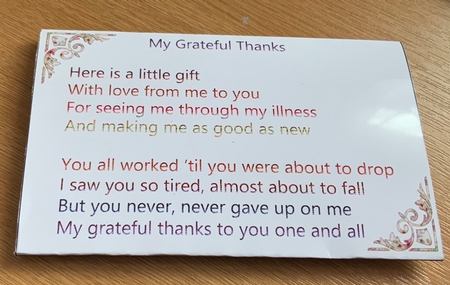 THANK YOU NURSES AND DOCTORS      GIFT VOUCHER ENVELOPE by Jennie Settle