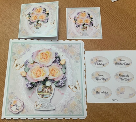 Crystal Rose Vase Mini Page Kit by Jennie Settle