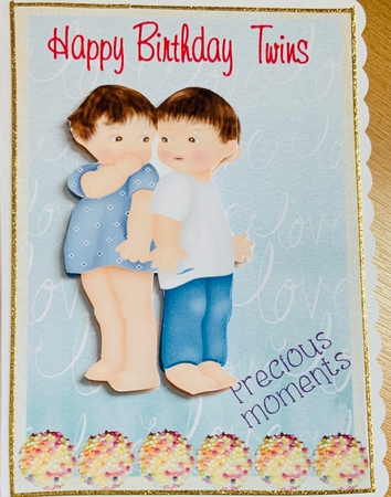 Twin Girl & Boy  Birthday by Jennie Settle