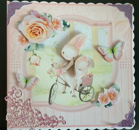 Sweet Bunnies Decoupage Mini Kit by Jennie Settle