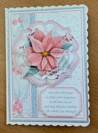 POINSETTIA Christmas A5 Portrait Pyramage OR Decoupage Kit by Jennie Settle