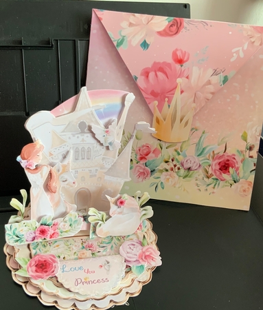 The Princess & The Unicorn 3 Triple Easel Card Mini Kit by Jennie Settle