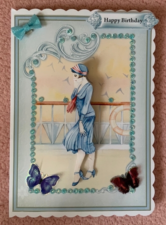 A stroll on deck A5 card by Jennie Settle