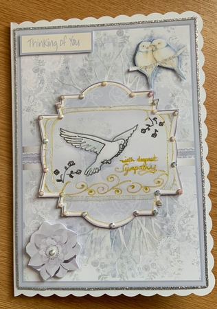 Dove of love A5 card by Jennie Settle