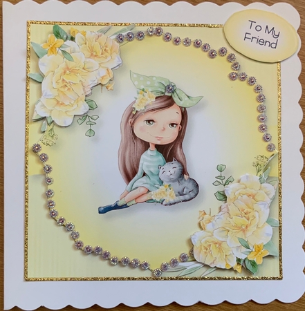 Watercolour Beauty - Bow & Cat by Jennie Settle