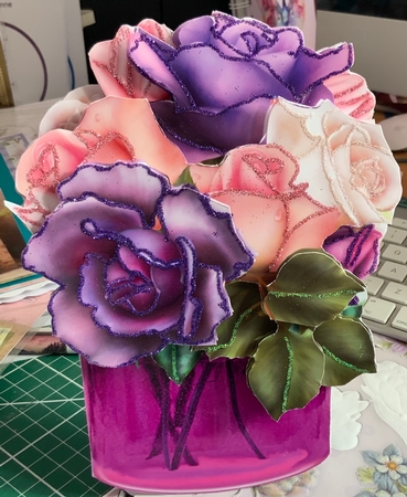 SFV Purple & pink roses by Jennie Settle