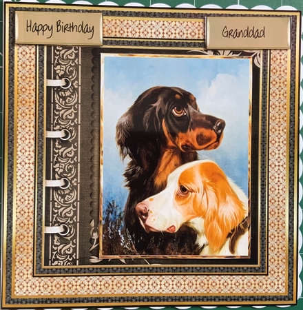 Setter dogs 7x7 card by Jennie Settle