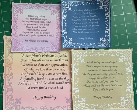 Pretty Birthday Inserts by Jennie Settle