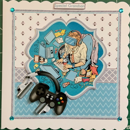 IT GEEK COMPUTER WIZARD 6x6 Decoupage by Jennie Settle