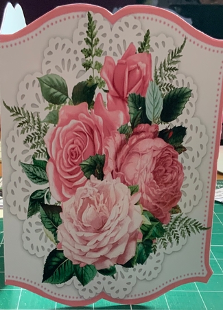 Print and Fold,Magenta Roses by Jennie Settle