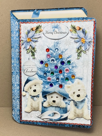 Christmas Puppy Book A5 Shaped Mini Page Kit  by Jennie Settle