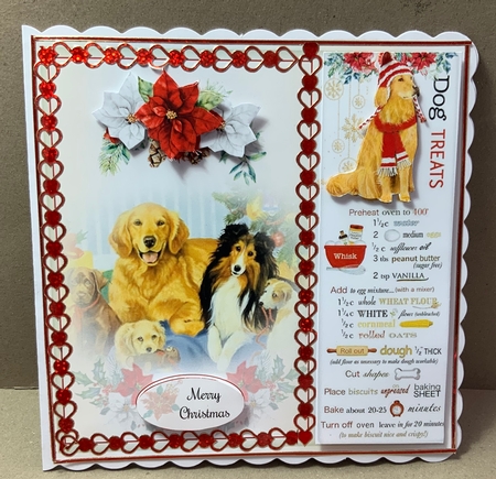 Dog Treats Recipe Topper With Decoupage by Jennie Settle