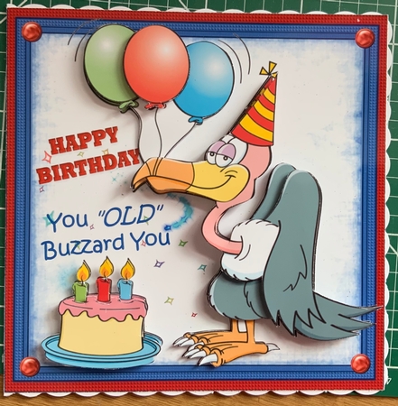 8x8 happy birthday you old buzzard mini kit by Jennie Settle
