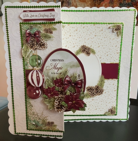PineConesNeedles Burgundy 5X7 BUNDLE by Jennie Settle