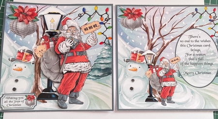Santas Ho Ho Ho 7x7 by Jennie Settle