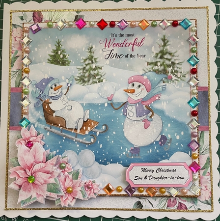 Holly Jolly Skating Snowmen -1 by Jennie Settle