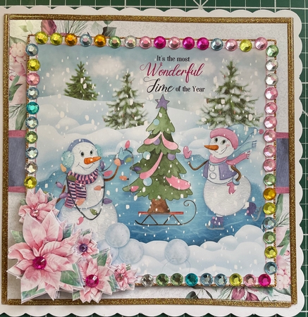 Holly Jolly Skating Snowmen -2 by Jennie Settle