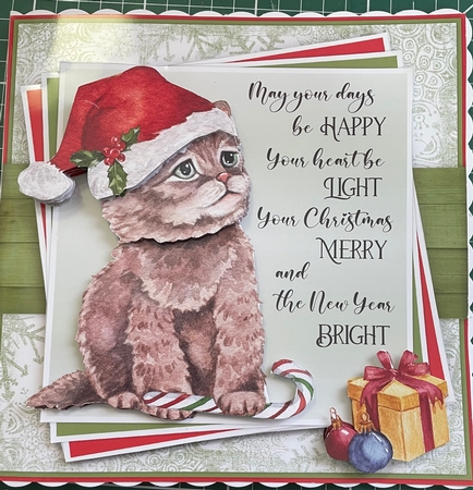 Candy Cane Kitty Mini Kit by Jennie Settle