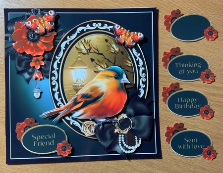 Finch and Flowers by Jennie Settle