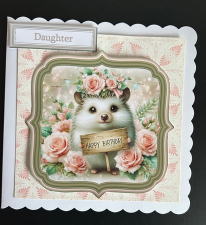 Birthday Hedgies 10 & 9 Toppers with Sentiments CU4CU/PU/CU by Jennie Settle