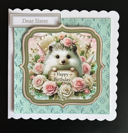 Birthday Hedgies 10 & 9 Toppers with Sentiments CU4CU/PU/CU by Jennie Settle