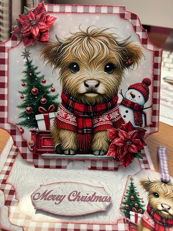 Highland Calf Shaped Easel Card Kit  by Jennie Settle