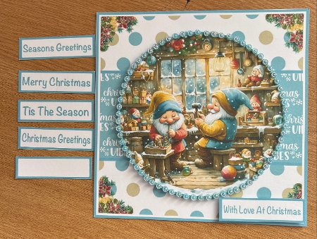 Christmas Gnome Workshop Mini Kit 7x7 by Jennie Settle