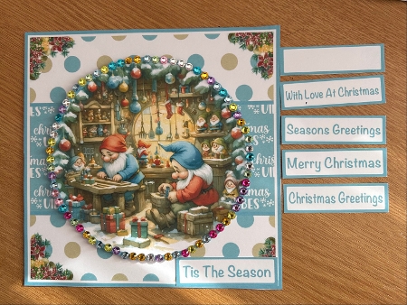 Christmas Gnome Workshop Mini Kit 7x7 by Jennie Settle