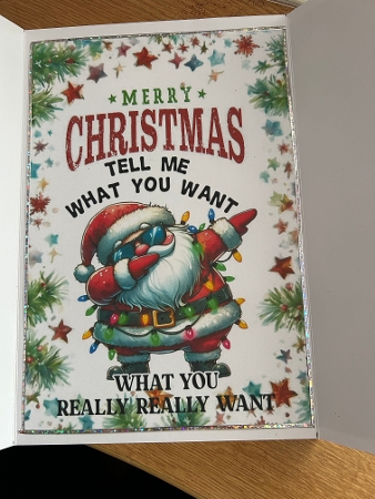 Santa With Funny Humour Gatefold For Christmas (ONE) by Jennie Settle