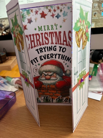 Santa With Funny Humour Gatefold For Christmas (TWO) by Jennie Settle