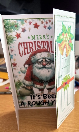 Santa With Funny Humour Gatefold For Christmas (SIX) by Jennie Settle