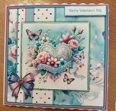 Valentine Lace Heart - Mini Kit 6x6  by Jennie Settle