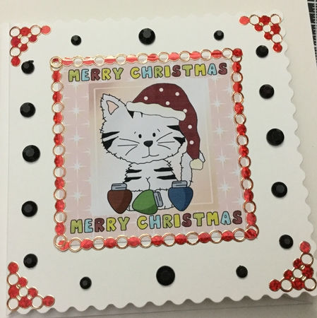 Merry Christmas Kitty Toppers by Jennie Settle