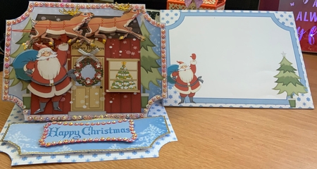 Christmas Santa & Rudolf Easel Card Kit by Jennie Settle