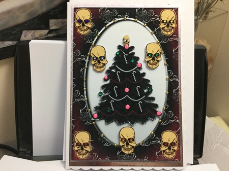 Black Gothic Christmas Tree by Jennie Settle