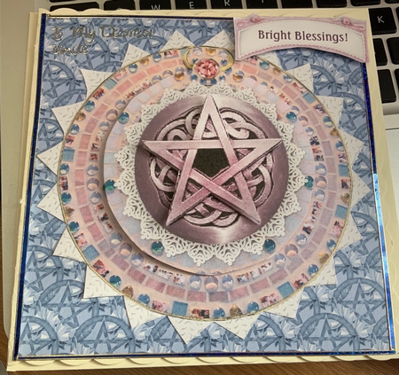Bright Blessings Celtic Knot Pentacle Star Decoupage by Jennie Settle
