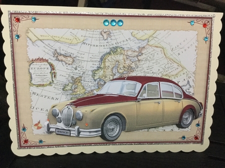 Gorgeous Vintage Car Decoupage Mini Kit by Jennie Settle