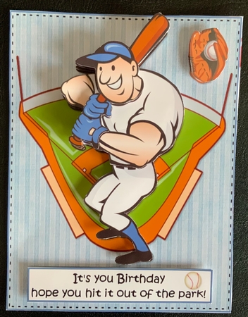 Baseball Birthday Blue by Jennie Settle