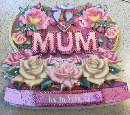 A Card for Mum - Mothers Day Shaped Card Mini Kit by Jennie Settle