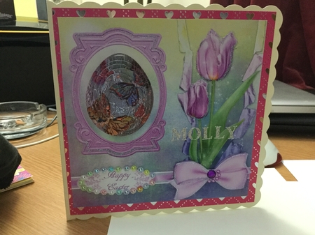 Butterfly Foil Egg with Pyramid Layers by Jennie Settle